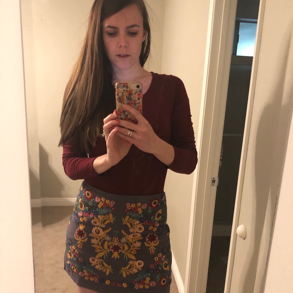Umgee Embroidered Skirt